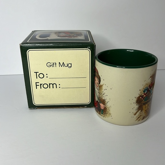 1987 Potpourri Press Christmas Holiday Old World Santa Coffee Mug Cup - Picture 4 of 6